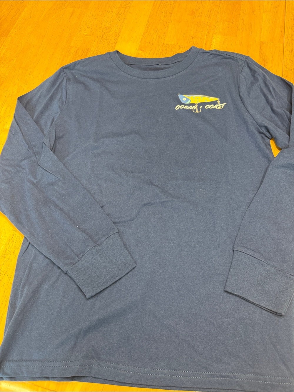 Boy’s Ocean and Coast Long Sleeve Navy Graphic Tee